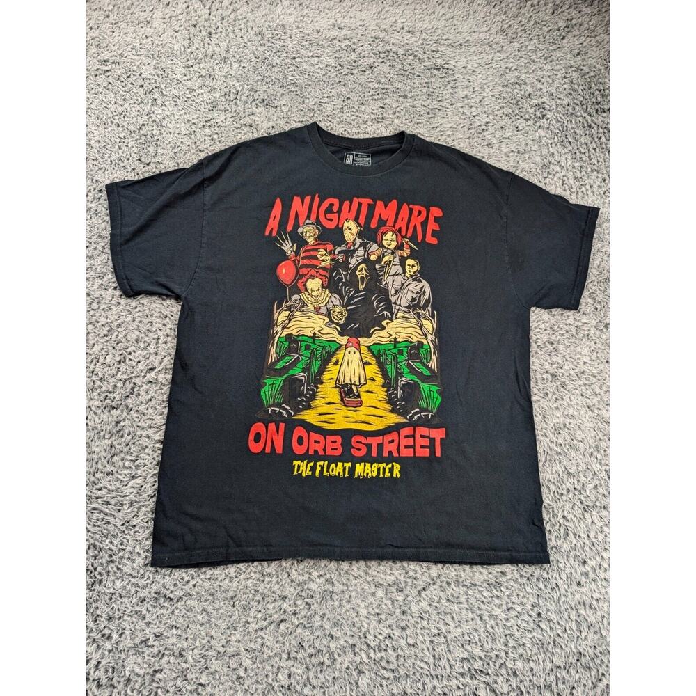 ORB Shirt Men Extra Large Black Halloween Nightmare Jason IT Chucky Horror Tee